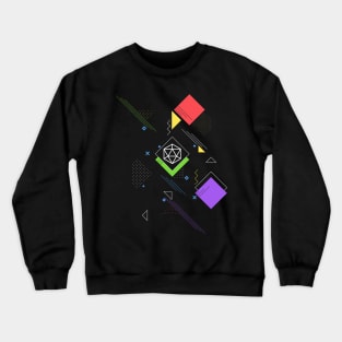 Colorful Geometry D20 Dice Tabletop RPG Addict Crewneck Sweatshirt